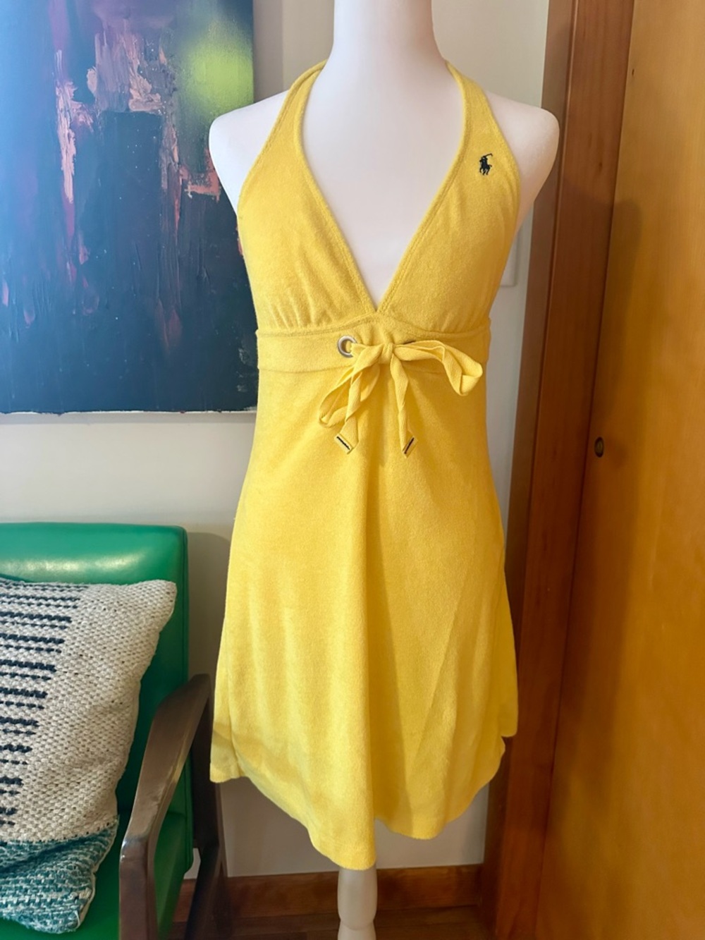 Ralph Lauren Sunny Yellow Halter Tie Cover up